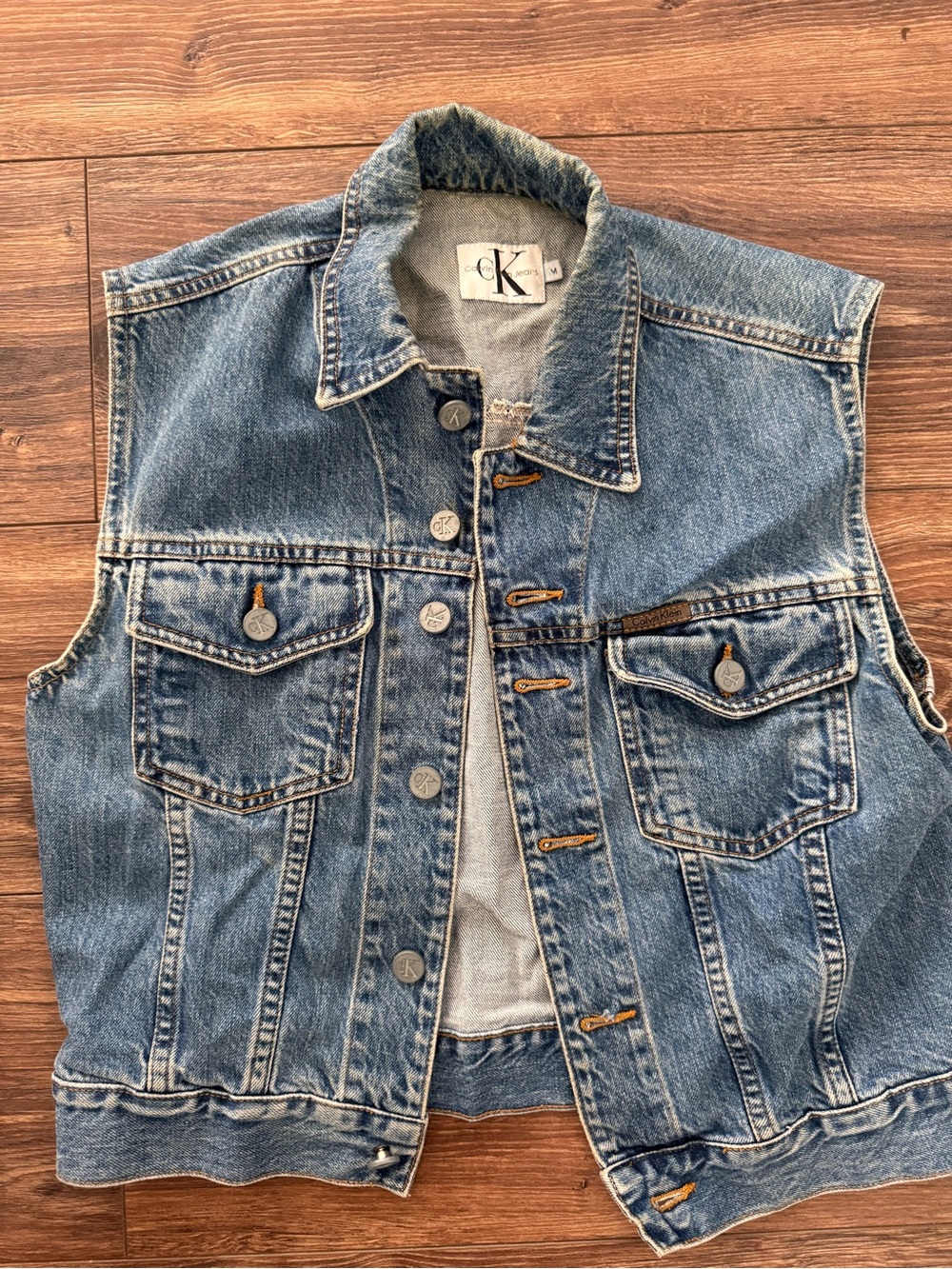 Calvin Klein denim vest medium